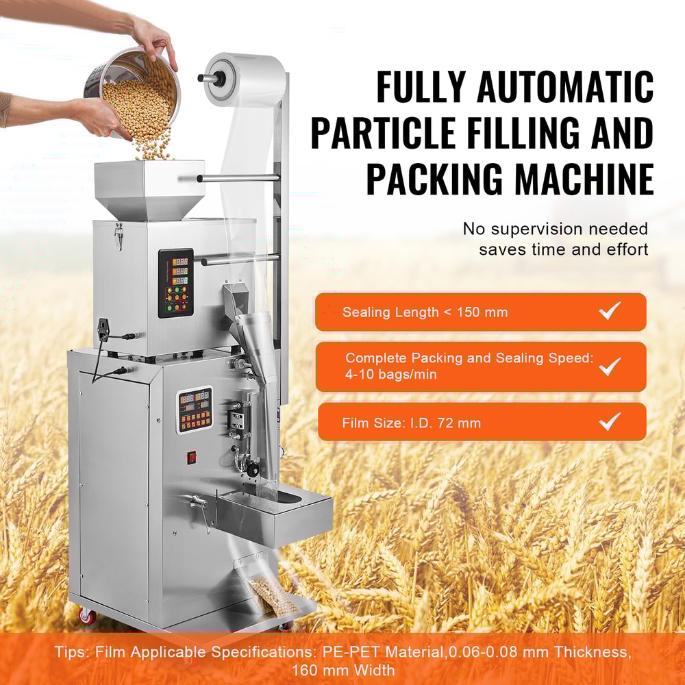 Automatic Particle Packaging Machine for Powder Sachet Weighting, Filling & Packing, Ideal for Tea, Seeds, Beans & Rice