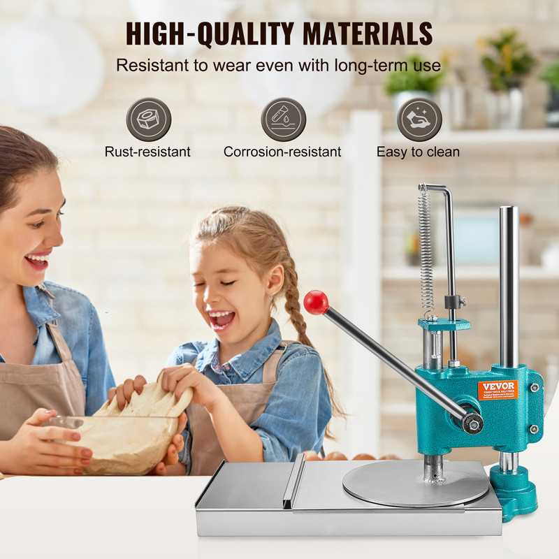 Manual Pizza Dough Press Machine , Stainless Steel Household Pizza Pastry Maker