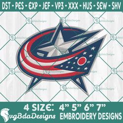 columbus blue jackets embroidery designs, nhl logo embroidered, columbus blue jackets hockey embroidery designs,  hockey