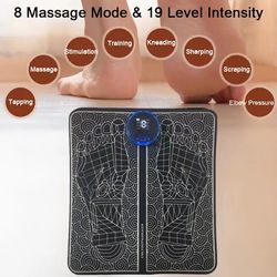 Ems Foot Massager - Electric Foot Massager Mat - Muscle Stimulation Foot Massager Pad For All - Folding Portable Feet
