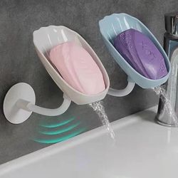 Soap Dish With Drainage Double Grid Soap Rack