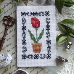 Tulip cross stitch pattern Spring flower cross stitch chart