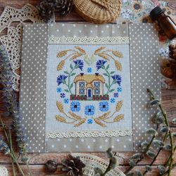 Cornflover Cottage cross stitch pattern