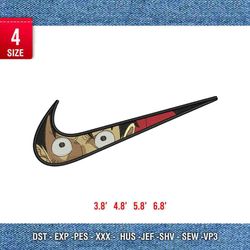 swoosh eyes luffy / anime design / anime embroidery pattern/ design pes dst vp3 format