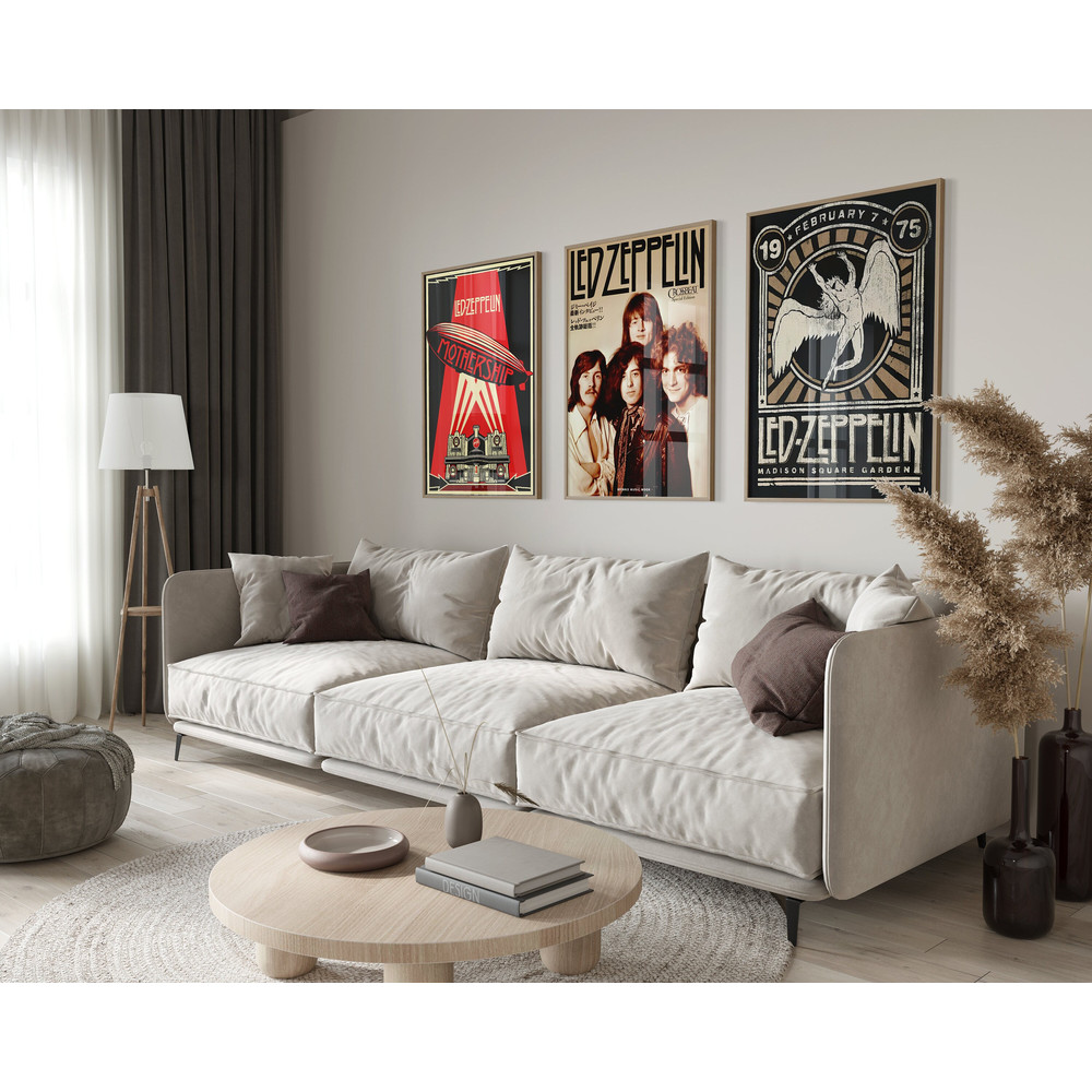 Led Zeppelin Set of 3 Posters, Led Zeppelin Poster, Coda, Train, Physical Graffiti, Presence, Remastered, Deluxe, Music Print, Home Decor-1.jpg