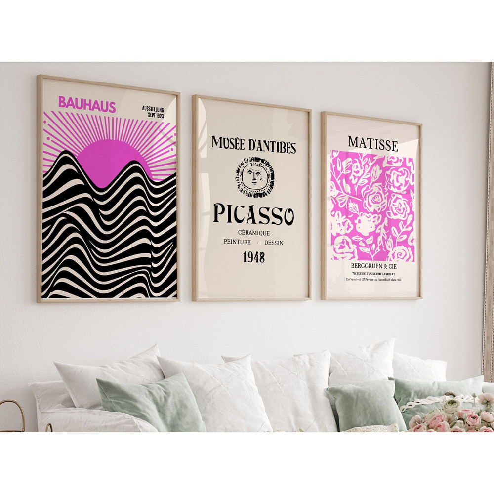 Gallery Wall Art Set Of 3, Picasso Print, Matisse Poster, Picasso Poster, Gallery Wall Bundle, Bauhaus Poster Set, Modern Wall Art, DIGITAL,-3.jpg
