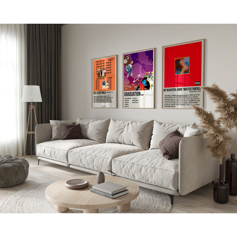 Kanye West Set of 3 Posters, Graduation Album Cover, Ye Graphic Poster, The Life Of Pablo, Album Poster, Poster Wall Art, Album Cover Poster-1.jpg