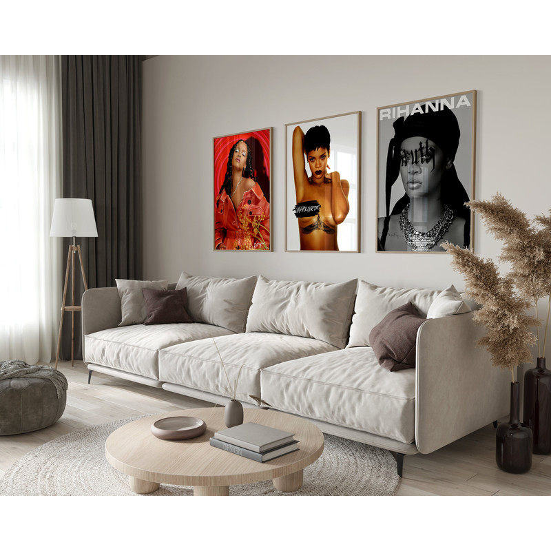 Rihanna Set of 3 Posters, Rihanna Poster, ANTI, Good girl Gone Bad, Loud, Talk That Talk, Unapologetic, Rated R, Hip Hop Wall Art, Hype.jpg