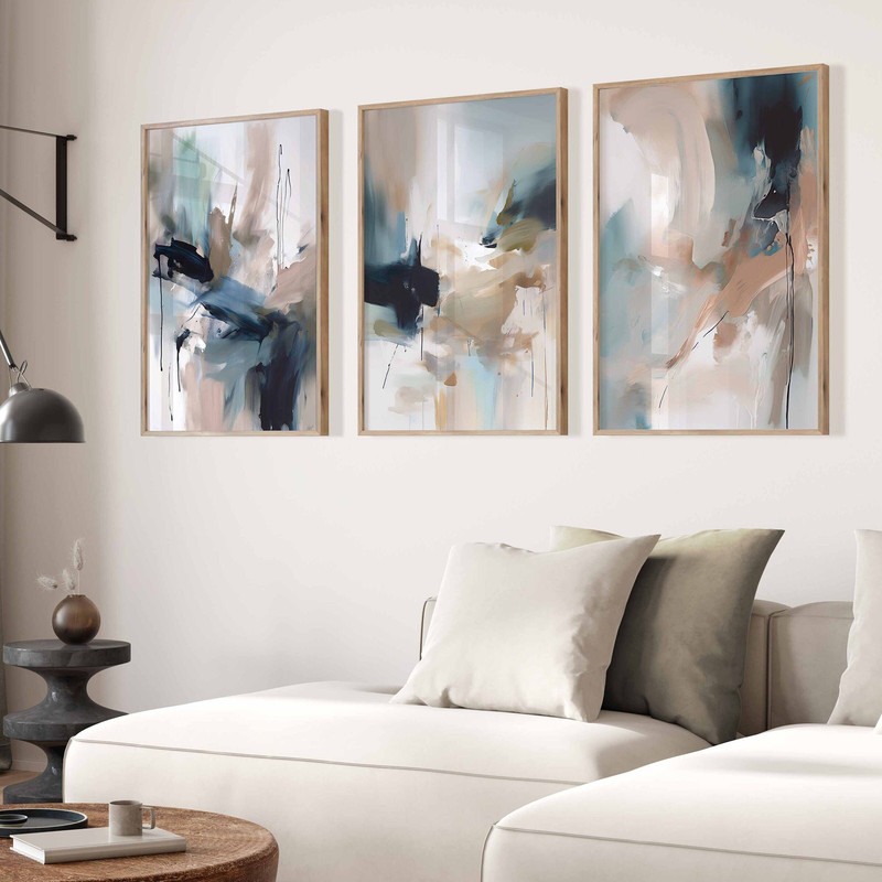 Modern Wall Art Set of 3 Beige Blue Nordic Wall Art Living Room Wall Decor Bedroom Poster Set Modern Wall Art Printable Digital Download.jpg