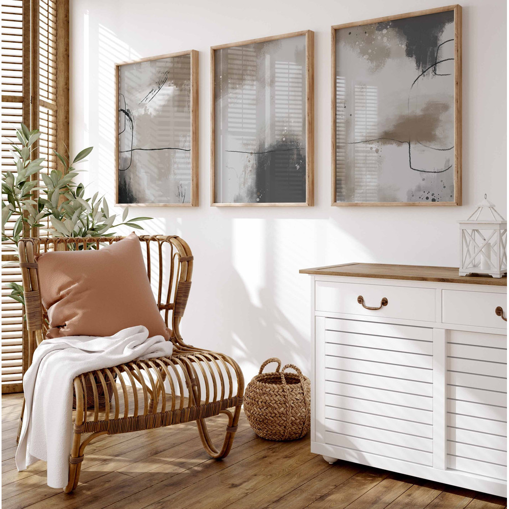 ModernSimpleMinimal Gallery Wall Art Set of 3 Abstract Art Black and Beige Prints Minimalist Bedroom Decor Modern Line Drawing, Printable.jpg