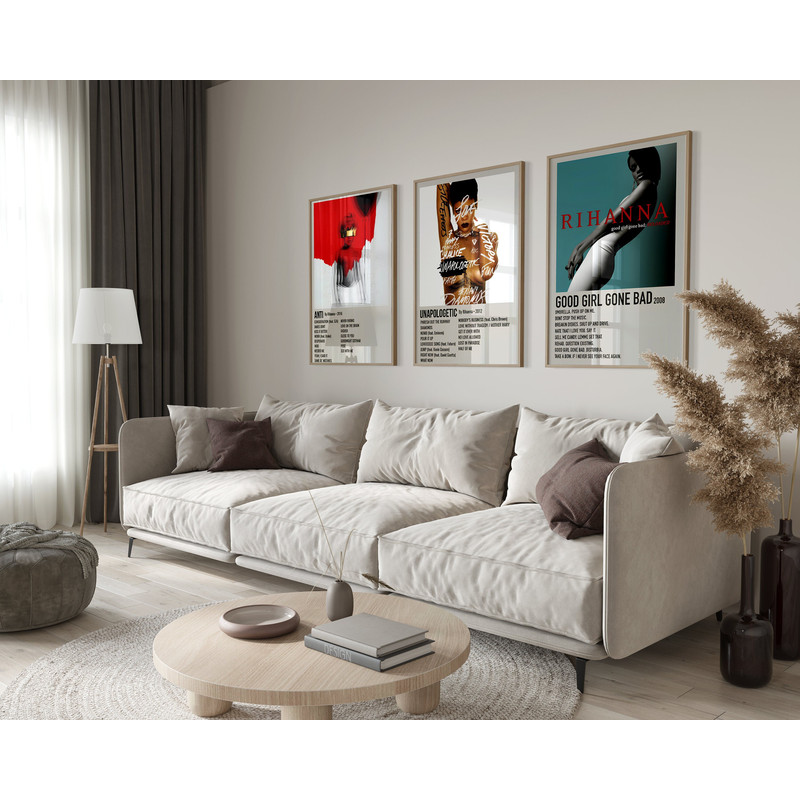 Rihanna Set of 3 Posters, Rihanna Poster, ANTI, Good girl Gone Bad, Loud, Talk That Talk, Unapologetic, Rated R, Hip Hop Wall Art, Hype-1.jpg