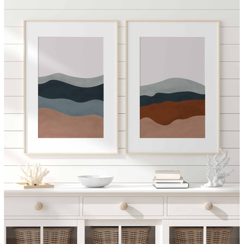 Neutral Tone Abstract Landscape Gallery Wall Art Set of 2 Terracotta Prints Bedroom Abstract Art Modern Minimalist Art Living Room Printable.jpg