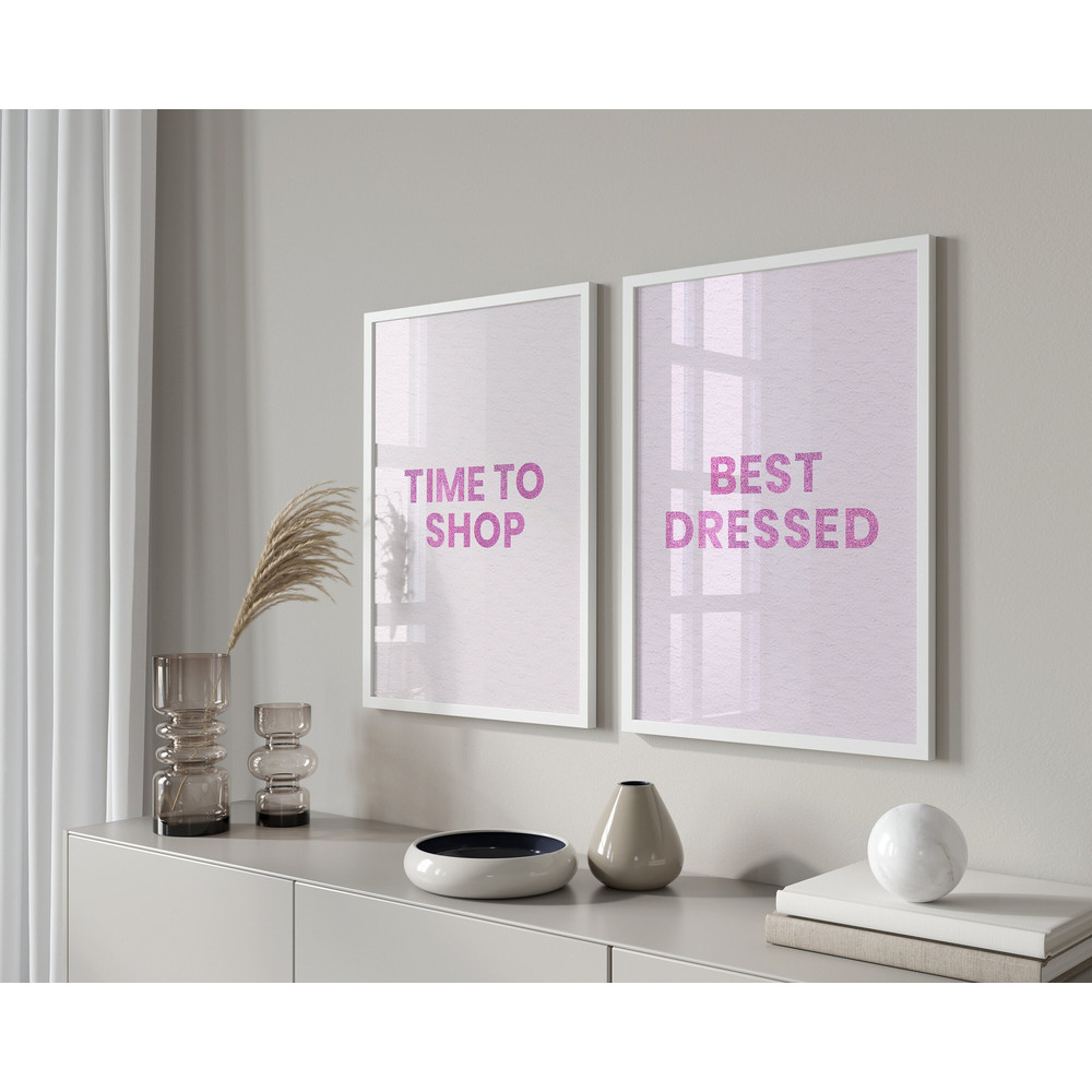 Pink Quotes Printable Wall Art, Vintage 70s Style Aesthetic Poster, Pink Positive Quote Print Design, Fashion Quotes Poster for Best Friends.jpg