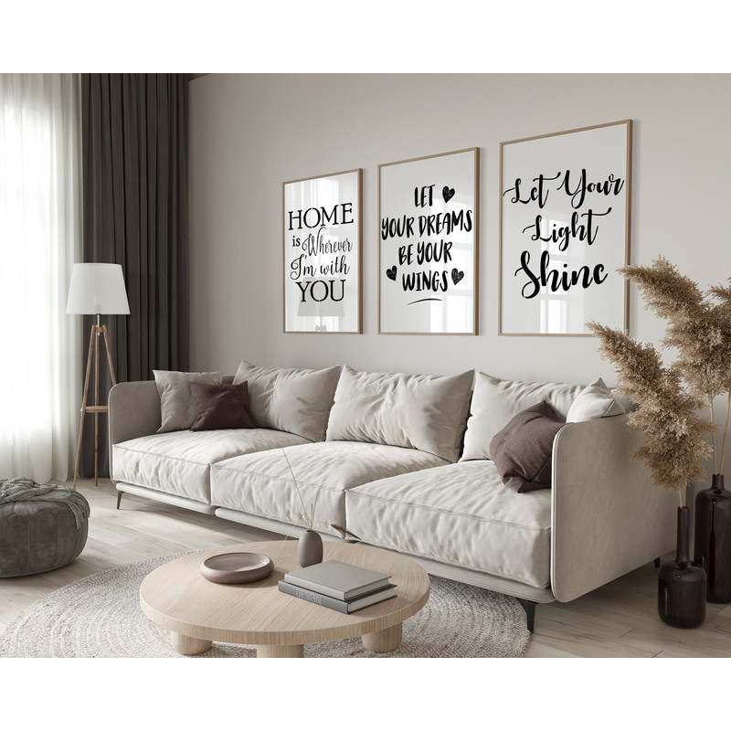 Quotes Set of 3 Posters, Fun Daily Home Quotes, Funny Styles, Graphic Poster, Girlfriend Art, Poster Room Art, Religious, Sweet, Cover Art-6.jpg