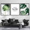 Scandinavian 3 piece wall art print Botanical leaf print Floral modern wall decor Extra large marble set poster Bedroom nordic framed canvas.jpg