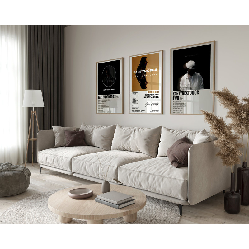 Partynextdoor Set of 3 Posters, Partynextdoor Posters, PartynextdoorAlbum Cover Poster, Music Print, Music Gift, Gift Idea, Home Wall Decor-1.jpg