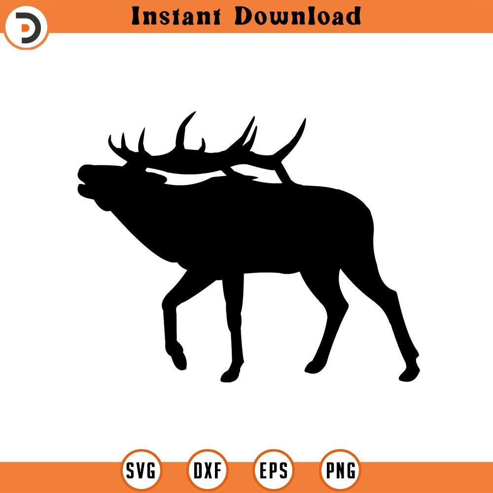 SVG250-Elk svg, Animal SVG, svg, png, dxf, jpeg, Digital Download, Cut File, Cricut, Silhouette.jpg
