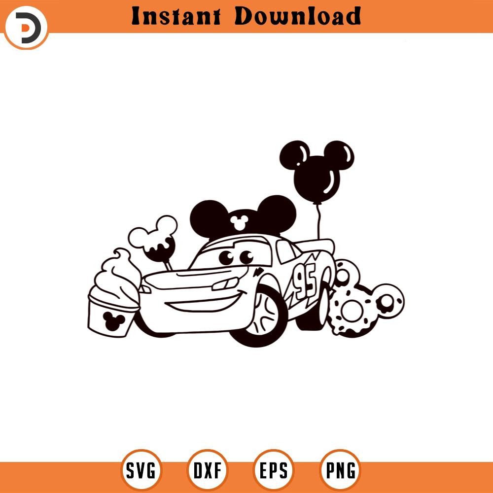 SVG4619-Cars SVG Lightning Mcqueen Disneyland Snacks , cut file outline silhouette.jpg
