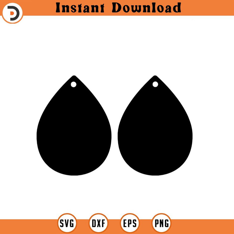 SVG460-Teardrop Earring svg, Earrings SVG, svg, png, dxf, jpeg, Digital Download, Cut File, Cricut, Silhouette.jpg
