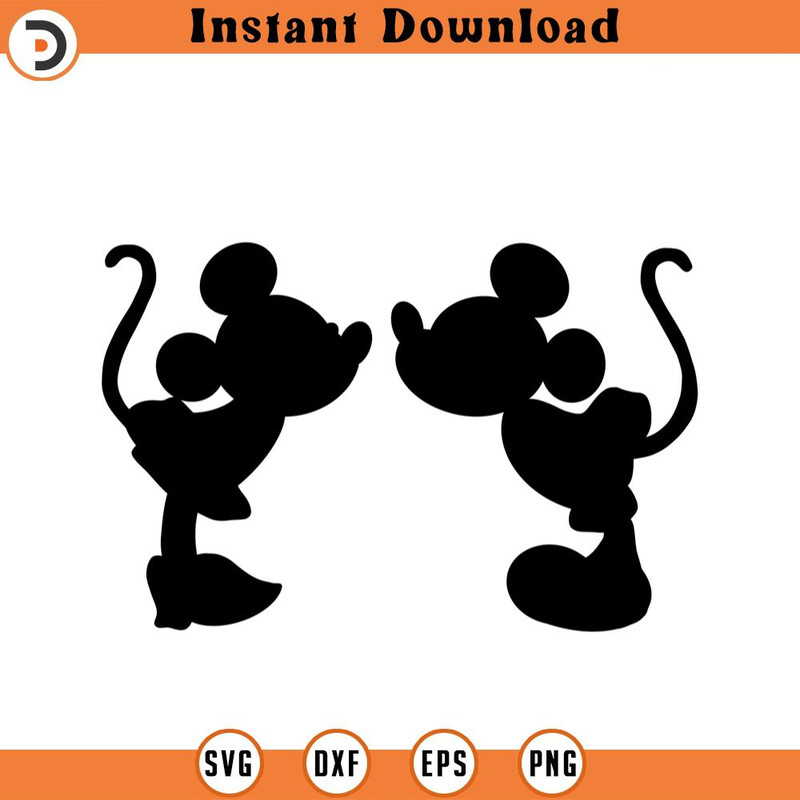 SVG328-Mouse and Minnie Kissing svg, Mouse, svg, png, dxf, jpeg, Digital Download, Cut File, Cricut, Silhouette.jpg