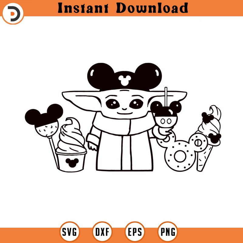SVG4646-Baby Yoda SVG png snacks ears , clipart vector cut file outline.jpg