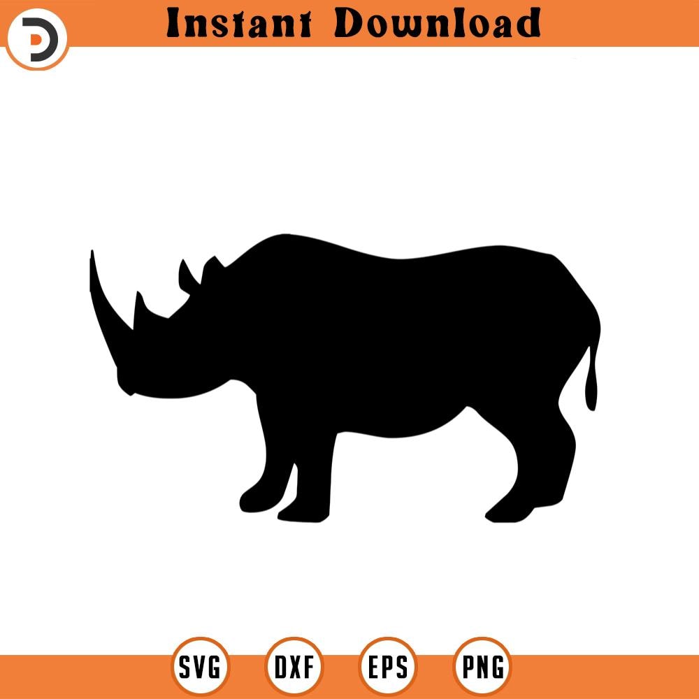 SVG421-Rhino svg, Animal SVG, svg, png, dxf, jpeg, Digital Download, Cut File, Cricut, Silhouette.jpg