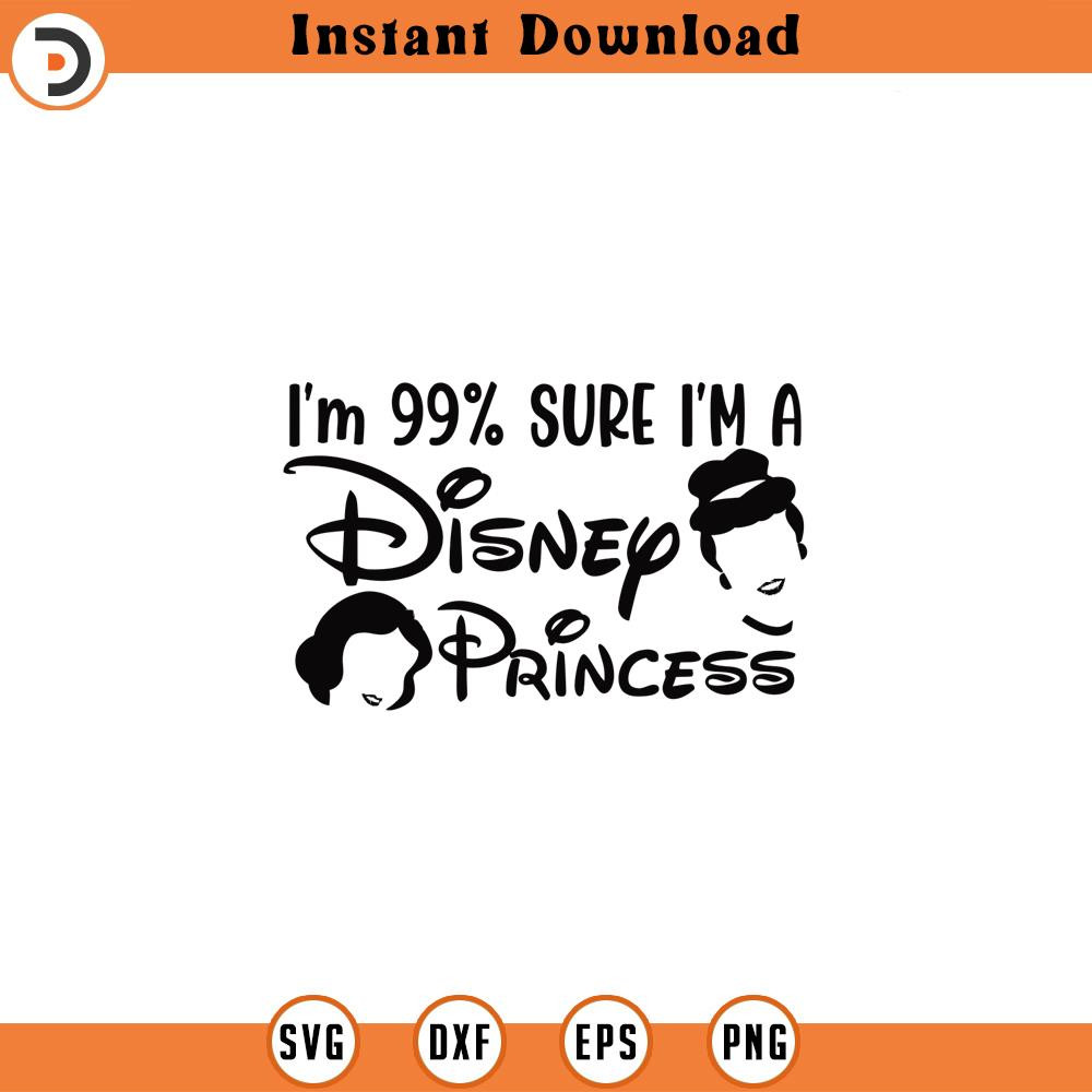 SVG145-I'm Sure I'm A Princess, Family Vacation SVG, Magical Kingdom, Family Trip SVG, Princess SVG, Vacay Mode SVG, Png SVG Files For Print.jpg