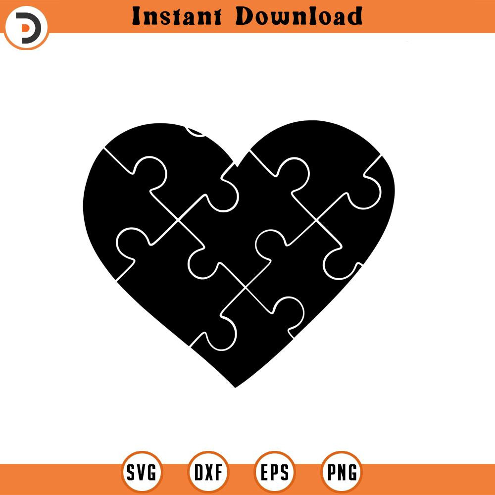 SVG195-Autism svg, Autism Puzzle SVG, svg, png, dxf, jpeg, Digital Download, Cut File, Cricut, Silhouette.jpg
