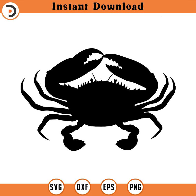 SVG229-Crab svg, Animal SVG, svg, png, dxf, jpeg, Digital Download, Cut File, Cricut, Silhouette.jpg