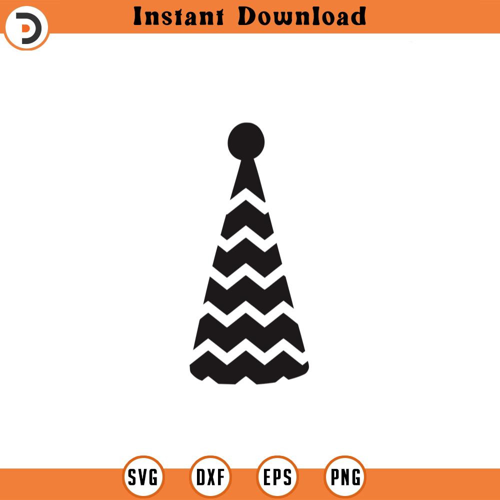 SVG1136-Birthday Hat SVG, Happy Birthday SVG, Birthday SVG, Birthday Girl svg, Birthday Decor svg, Party Hat svg, Hand-drawn svg, Cricut Cut files.jpg