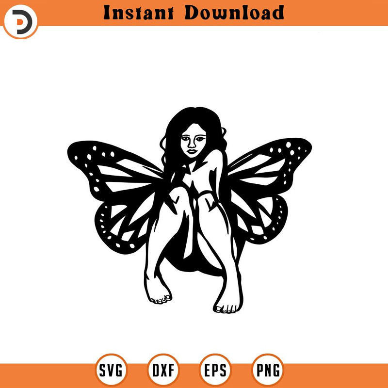 SVG1163-Butterfly Girl SVG, Cricut, Silhouette, Strong Woman svg, Female Empowerment, Butterfly svg, Queen svg, Princess svg, Beautiful Cut File.jpg