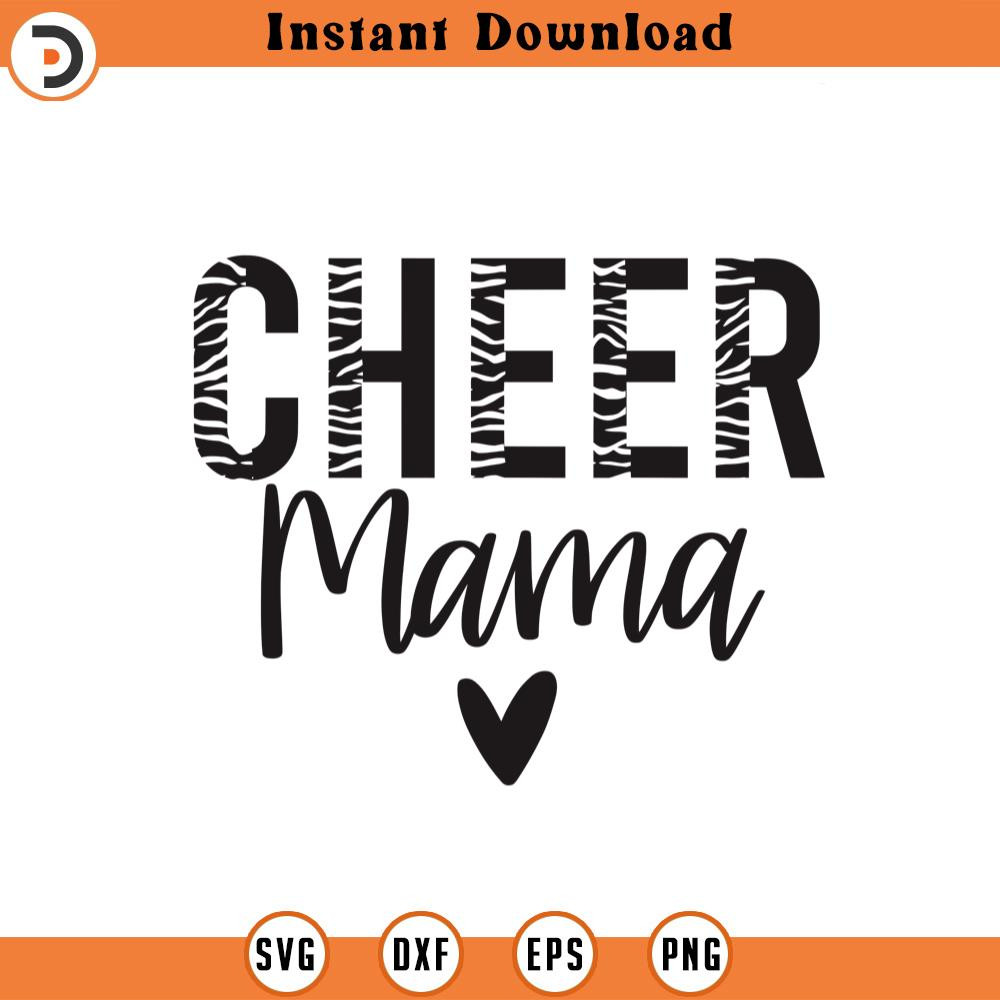 SVG1178-Cheer Mama SVG, Cheer SVG, Cheerleading SVG, Megaphone svg, cheer team svg, cheerleader girl svg, cheer mom svg, cut file for cricut.jpg