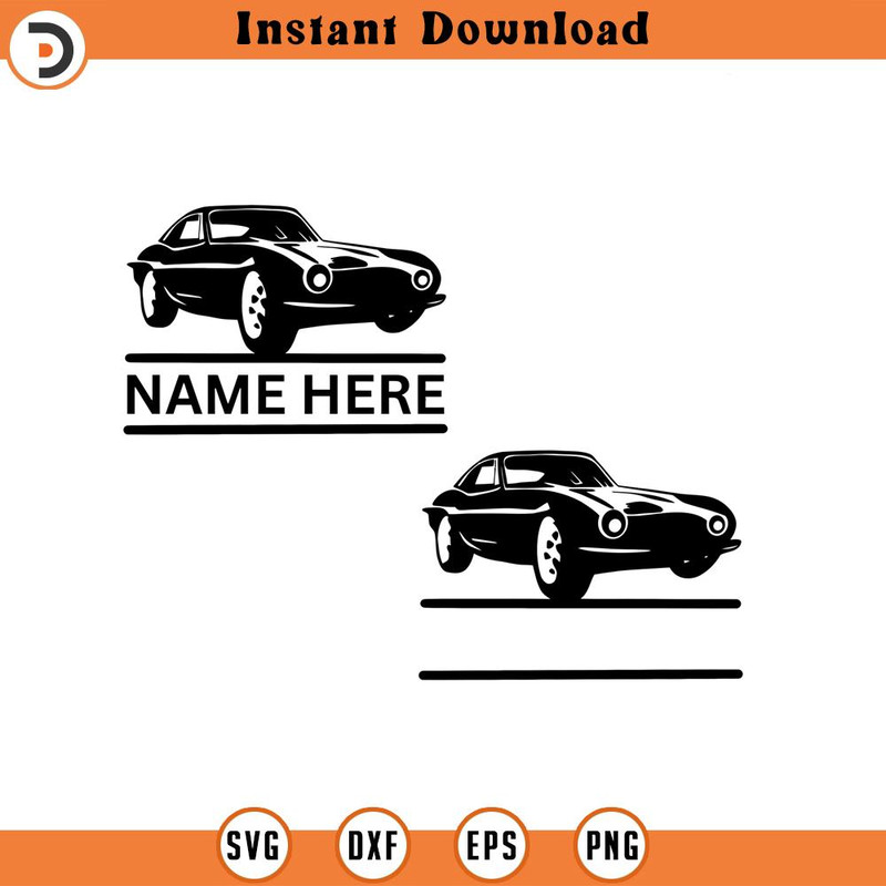 SVG1192-Classic Car Split Monogram, Car SVG, Car Silhouette, Car Clipart, Car Vector file, Vehicle Svg, Travel Svg, Cut Files for Cricut,Silhouette.jpg