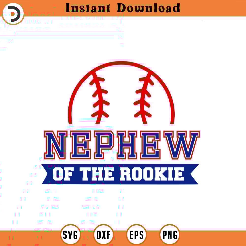 SVG1214-Custom Order Nephew of the Rookie Baseball Birthday SVG, Birthday SVG, Family Birthday Shirt svg, Rookie of the Year ,Cut files Cricut.jpg