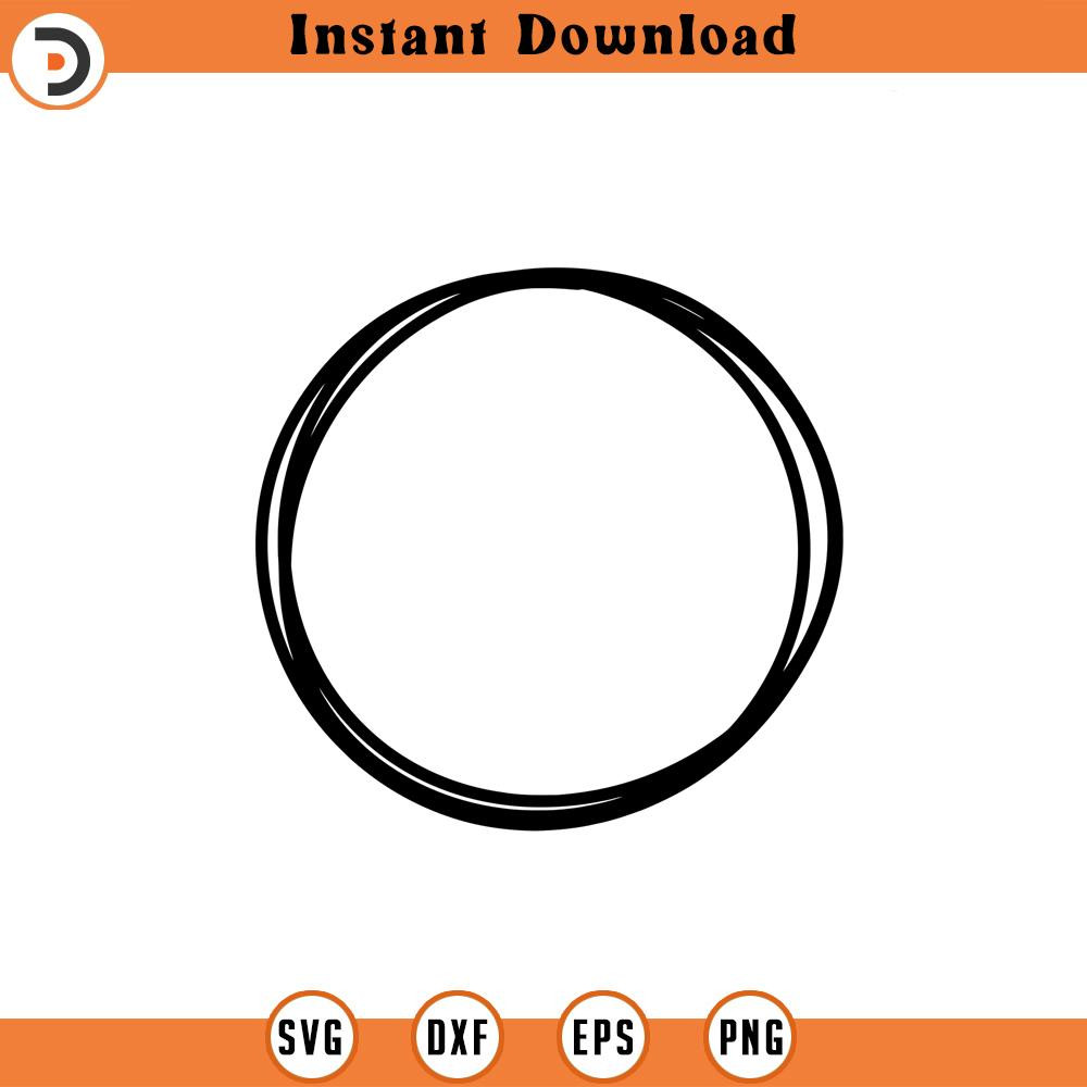 SVG1235-Doodle Circle Svg, Circle SVG, Sketch, Hand-drawn Circle svg, Round svg, Circular Shape, Doodle Svg, Cut Files Cricut, Silhouette.jpg