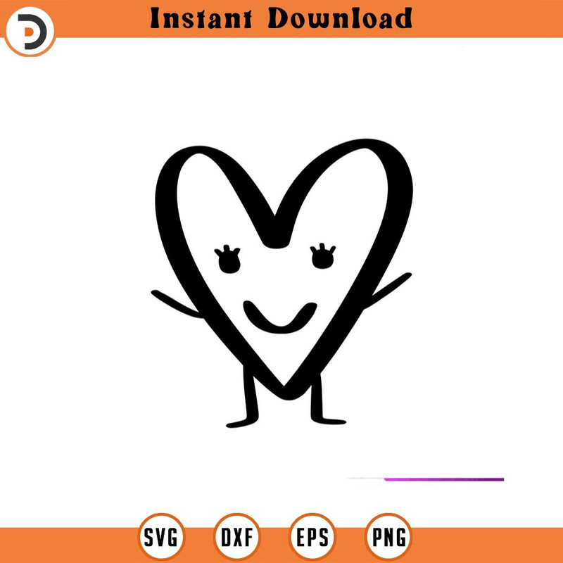 SVG1340-Happy Heart SVG, Hand Drawn Heart, Doodle SVG, Heart SVG, Little Girl Shirt svg, Love svg, Heart Shirt svg, Cut File Cricut, Silhouette.jpg