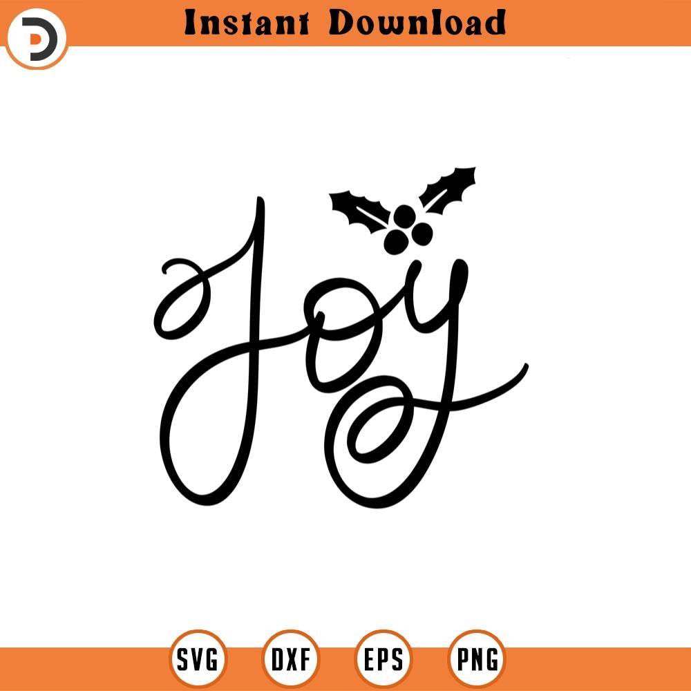 SVG1400-Joy SVG, Ornament SVG, Christmas Sign svg, Mistletoe svg, Winter SVG, Christmas svg, Holiday svg, Christmas Design svg, Cricut Cut File.jpg