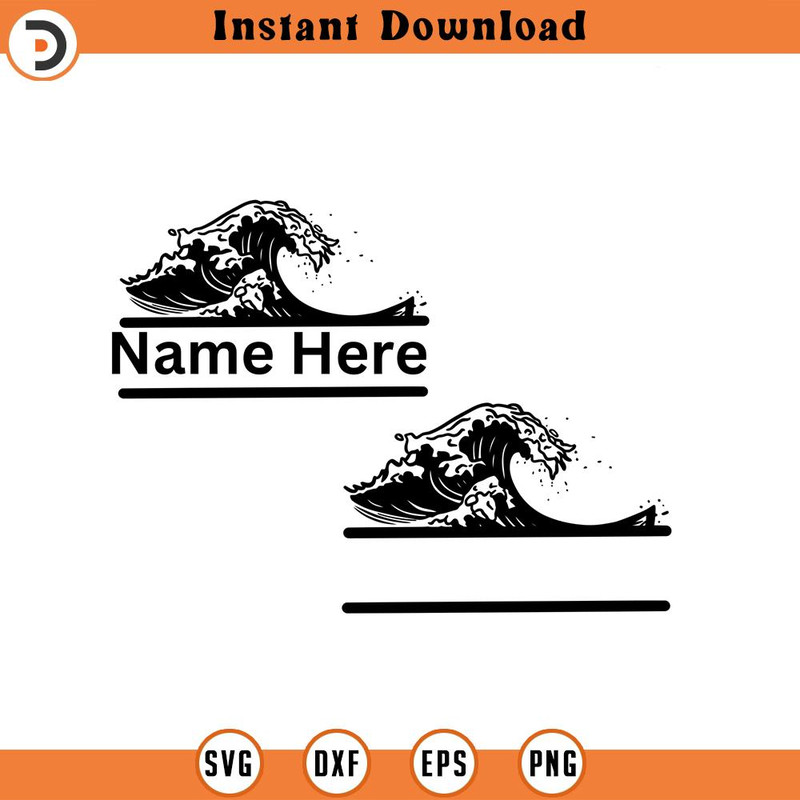 SVG1493-Ocean Waves Split Monogram SVG, Ocean SVG, Waves svg, Sea Svg, Water Svg, Sea Waves Svg, Beach Svg, Swimming Svg, Cut File Cricut,Silhouette.jpg