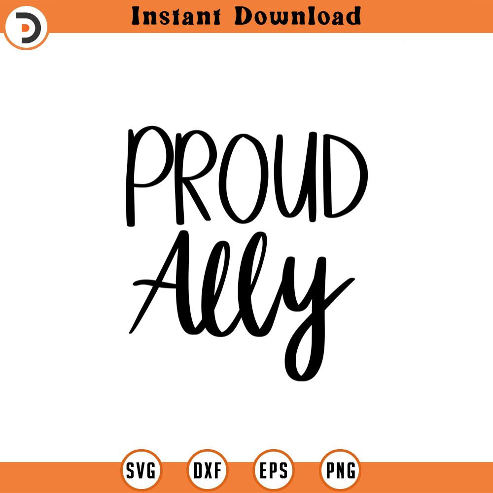 SVG1518-Proud LGBT Ally SVG, LGBT Ally svg, Proud Gay Ally svg, Heart Rainbow svg, Gay Pride Ally Shirt svg, Gay Parade Outfit,Cut Files for Cricut.jpg