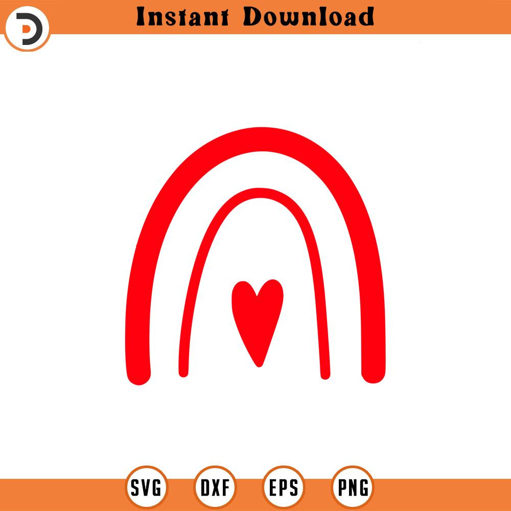 SVG1531-Rainbow Valentine SVG, Valentine's Day Shirts svg, Cute Valentines svg, Love svg, Valentine Gift, Rainbow Svg, Cut File Cricut.jpg
