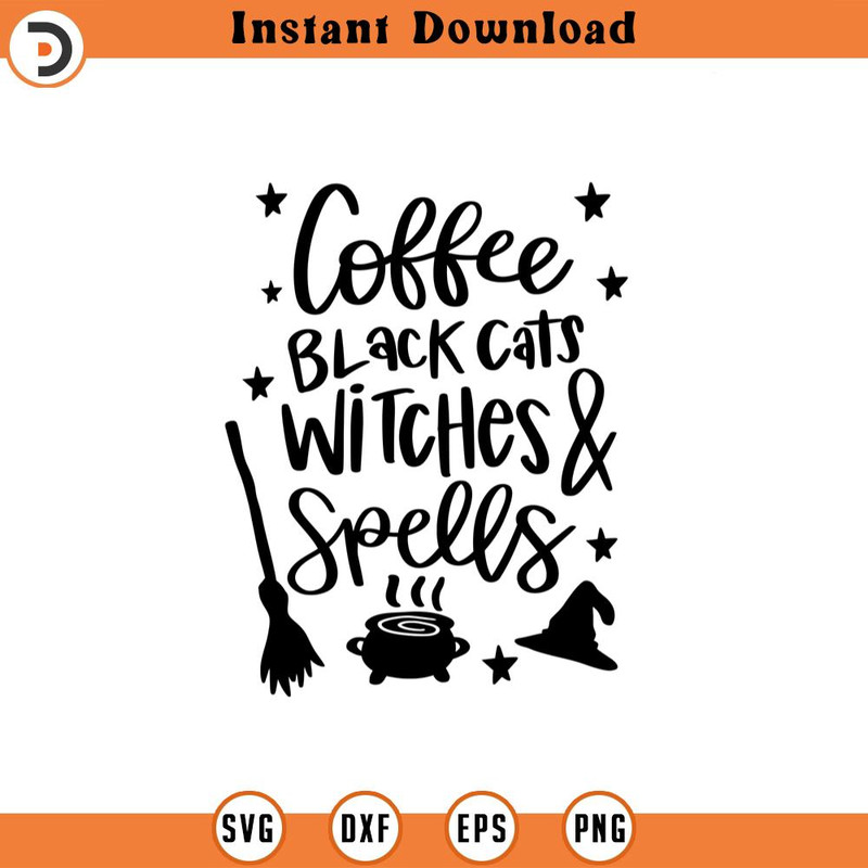 SVG1564-Spell and Witches SVG, Halloween SVG, Witch Svg, Ghost, Witch Shirt SVG, Halloween Costume Svg, Hand lettered quotes, Cricut Cut Files.jpg