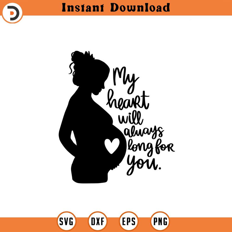 SVG1655-Always Long For You SVG, Pregnancy and Infant Loss SVG, Baby Loss SVG, Angel Wings svg, Little Angel svg, Mom Life svg, Cut File Cricut.jpg