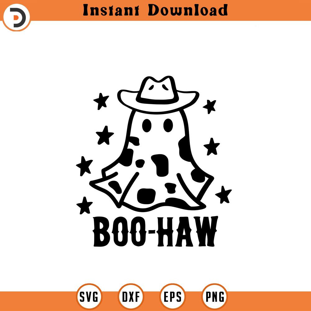 SVG1691-Boo-Haw SVG, Cowboy Ghost SVG, Halloween SVG, Halloween Shirt svg, Ghost svg, Halloween Onesie svg, Halloween Vibes, Cut Files Cricut.jpg