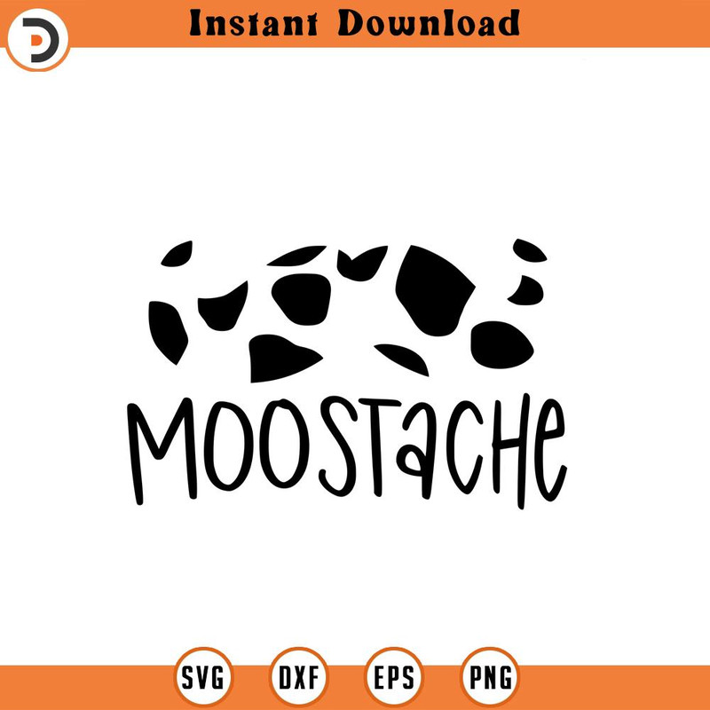 SVG1707-Cow Moostache SVG, Mustache SVG, Patterened Mustache Svg, Little Boy Shirt svg, Mustache Clipart svg, Toddlers, Kids Shirt, Cut File Cricut.jpg