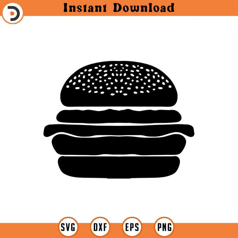 SVG1772-Hamburger SVG, Burger SVG, Cheese Burger SVG, Burger Bun svg, Fastfood svg, Junk Food svg, Cricut Cut Files, Silhouette.jpg