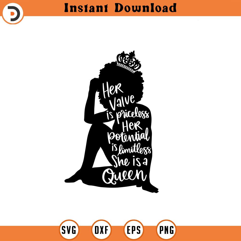 SVG1902-She is a Queen SVG, Black Girl Magic SVG, Black Woman SVG, Black Queen, Boss Lady , Black Lives Matter, Fierce, Strong Woman,Cut File Cricut.jpg