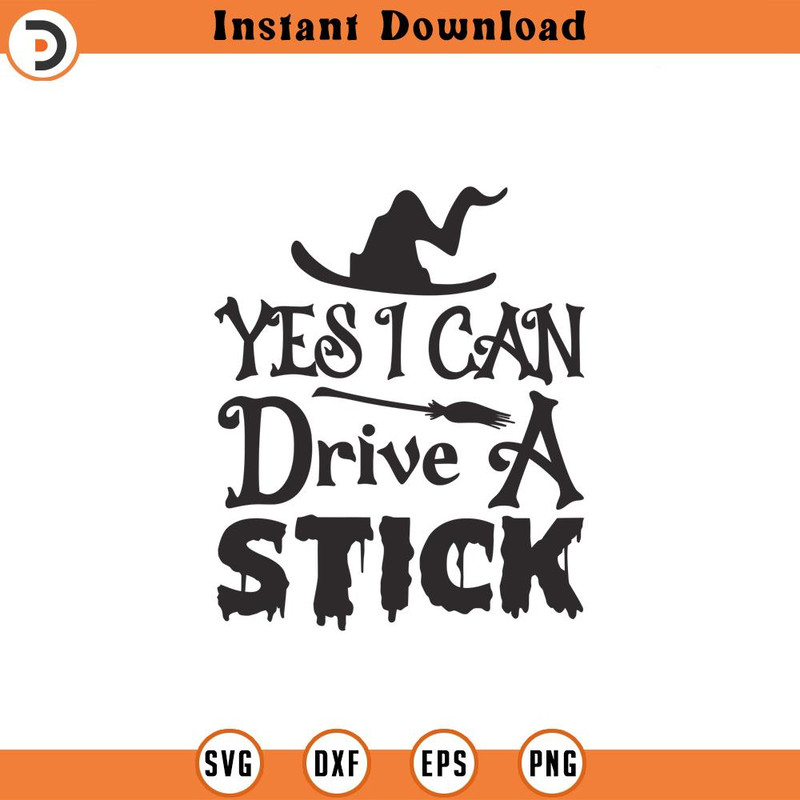 SVG1942-Yes I Can Drive A Stick SVG, Cute Halloween SVG, Ghost svg, Halloween Quote, Ghost Vibes svg, Halloween Vibes, Cut Files Cricut, Silhouette.jpg