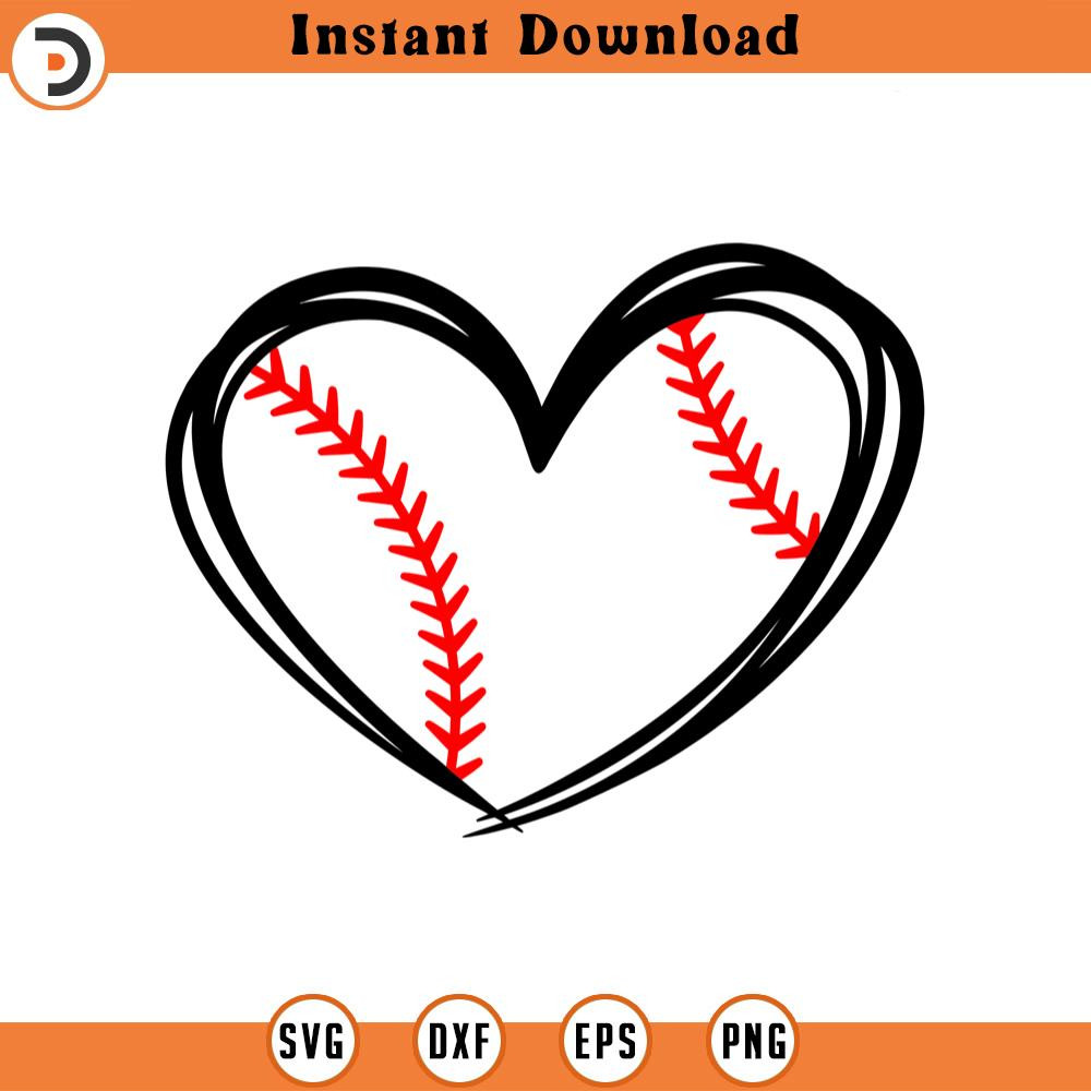 SVG1960-Baseball Heart Svg, Baseball Stitch, Baseball Mom shirt, Baseball Mama, Hand Drawn Heart Cut File Cricut, Silhouette, Png Pdf Eps, Vector.jpg