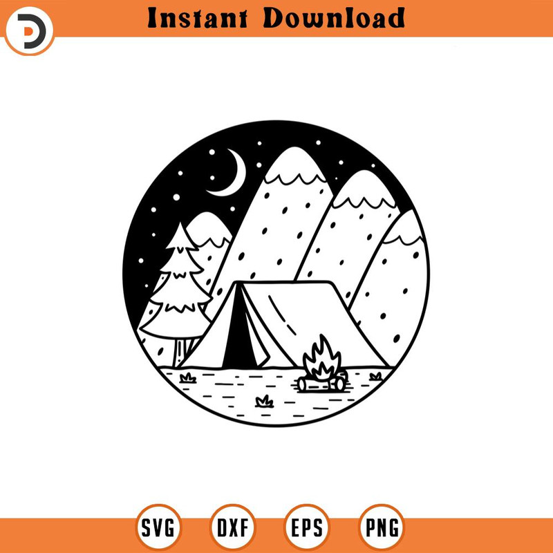 SVG2004-Camping Circle Svg, Camper Svg, Camp Lover Badge, Camp Crew, Outdoor, Adventure, Camp Life Cut File Cricut, Png Pdf, Vector, Sticker.jpg