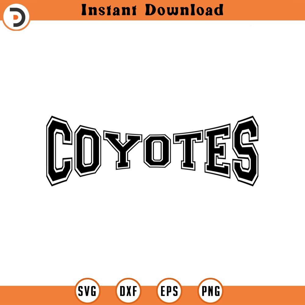 SVG2089-Coyotes Svg, Go Coyotes Team Svg, Run Coyotes Svg, College Jersey Font, Game day vibes Cut File Cricut, Png Pdf Eps, Vector, Stencil.jpg